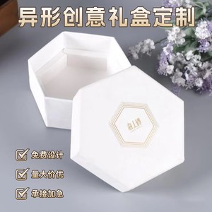 Hexagonal Lid Cosmetic Gift <b>Box</b> Paper Material Logo Printing Custom Design Packaging - Product Image 3