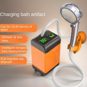 Bomba de <span class=keywords><strong>Ducha</strong></span> Eléctrica Portátil Recargable USB de PVC, Impermeable, con Pantalla Digital para Camping, Escalada y Uso Casual - Product Image 3