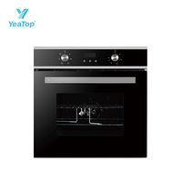 Four encastrable électrique 70L au design classique avec minuterie, four de cuisson haut de gamme pour cuisine, OEM ODM