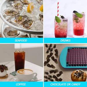 Moldes de Silicona Ecológicos para Cubitos de Hielo, Fáciles de Desmoldar, Mini Bandejas de Silicona para Enfriar Whisky y Cócteles - Product Image 6