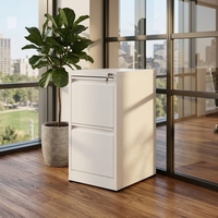 Armoire de classement mobile en métal à 2 tiroirs avec serrure à 3 points, design moderne, utilisation commerciale