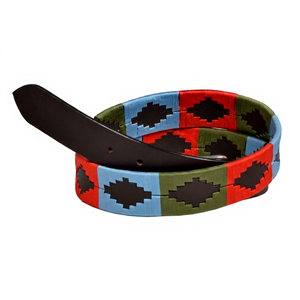 Ceinture Polo Homme en Cuir Véritable Faite à la Main Style Gaucho Argentin Brodé Fournisseur Direct de Sacs et Étuis en Gros LPB-0095 - Product Image 1