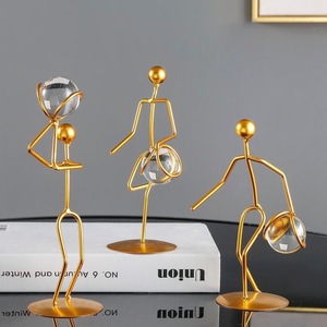 Modern Metal Sports Figure Sculpture - Abstract <strong>Athlete</strong> <strong>Figurine</strong> for Home Office Decor &amp; Creative Gift - Product Image 5