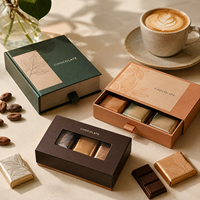 Boîte cadeau personnalisée pour chocolat, boîte en papier pliable avec insert pour emballer des bonbons, des collations et des confiseries