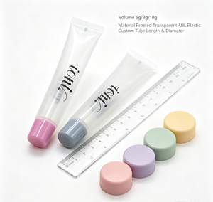 Tubo Squeeze Trasparente Satinato ABL per Lucidalabbra con Punta Inclinata e Tappo a Vite Rotondo, Confezione Cosmetica da Viaggio Personalizzata per Mini Olio <span class=keywords><strong>Labbra</strong></span> e Balsamo <span class=keywords><strong>Labbra</strong></span> - Product Image 2