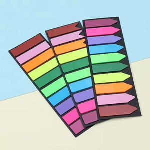 Multi-Color Combination PET Translucent <b>Sticky</b> <b>Notes</b> Fluorescent Strip Index Tabs Student Arrow Labels Back-to-School Memo - Product Image 4