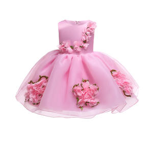 Vestidos de Verano Exclusivos al por Mayor para Niñas, Ropa Infantil con Volantes, Vestidos de Princesa con Flores para Fiestas de Cumpleaños, para Bebés de 0 a 3 Meses - Product Image 4