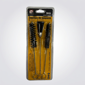 Kit de nettoyage de 3 brosses à long manche en fil d'acier de qualité industrielle pour le nettoyage des tuyaux et des tubes - Product Image 1