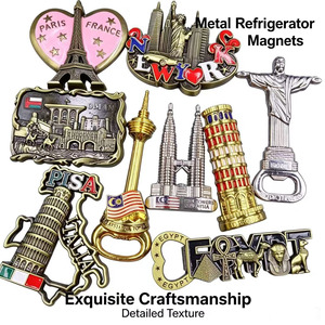 Custom Soft Enamel 3D Eco-Friendly Souvenir Embossed Alloy Fridge <b>Magnet</b> Singapore Austria Italy USA Refrigerator <b>Magnet</b> Bottle - Product Image 4