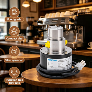 Precise 0.32mL/rev Displacement Micro Gear <b>Pump</b> High Pressure Pulsation-Free Espresso Coffee Brewer <b>Fluid</b> Control <b>Pump</b> - Product Image 1