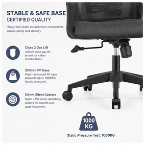 <span class=keywords><strong>Silla</strong></span> <span class=keywords><strong>de</strong></span> Oficina Ergonómica y Ortopédica sin Ruedas, Base Fija, Reposacabezas y Reposabrazos Ajustables, Venta al por Mayor Directa <span class=keywords><strong>de</strong></span> Fábrica - Product Image 5