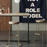 Tabouret de bar en métal, mobilier commercial de haute qualité, luxe moderne, pliable, doré