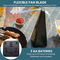 Ventilateur de table multifonctionnel CE RoHS OEM pour intérieur/extérieur avec fonction anti-mouches alimentée par batterie, source d'alimentation électrique solide