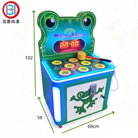 Kit de machine de jeu d'arcade à monnayeur pour enfants, jeu de marteau 'Crazy Hit Frog Head' avec plateau de jeu en métal pour centres de jeux