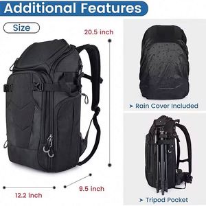 Free Sample Simple Portable Oxford <b>Camera</b> Video Bags <b>Backpack</b> Photography Bagpack Outdoor Travel Large Capacity Waterproof - Product Image 3