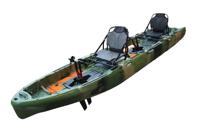 Kayak à pédales Viking 14 pieds pour 2 personnes, tandem, double siège, 4,2 m avec moteur électrique, aileron de pêche, kayak, canoë, HDPE, océan, mer