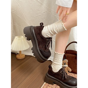 Zapatos de Plataforma con Tacón Grueso Estilo Retro Británico para Mujer 2026, Versátiles, Combinables con Vestidos, Aumentan la Estatura, Suela Suave - Product Image 4