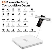 Báscula Digital de Baño Personalizada de 180 kg con 8 Electrodos, Función de Aplicación, Alimentación por Batería, Pantalla de Vidrio de Color Personalizado
