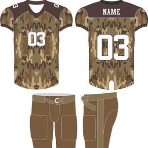 Vente en gros d'uniformes de football américain pour hommes respirants de haute qualité personnalisés Ensembles imprimés de sublimation grande taille - Product Image 2