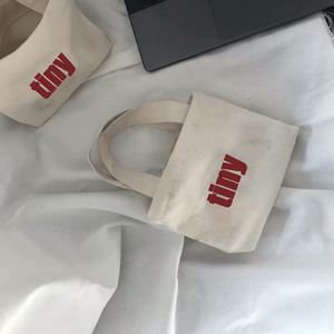 Sac fourre-tout en toile de coton mini de haute qualité, style simple, durable, petit sac de transport avec logo personnalisé - Product Image 3