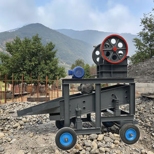 Günstig zu verwenden PE150X250 Kleiner mobiler Backen brecher Dieselmotor Power Tragbarer Backen brecher mit Sieb Stein fliesen Backen brecher - Product Image 1