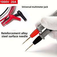 Câble de sonde de test multimètre, stylo de test, fil de test en silicone, sonde de mesure en métal ultra-affûtée, prend en charge 1000V 10A 20A