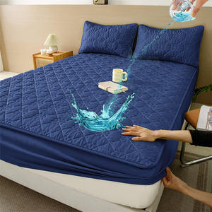 Protège-Matelas Imperméable Couleur Unie Hypoallergénique Respirant et Durable <span class=keywords><strong>Housse</strong></span> de <span class=keywords><strong>Drap</strong></span> Ajustable - Product Image 1