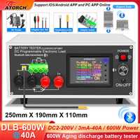 Testeur de charge électronique DC programmable haute précision DLB-600W 200V 40A, outil de surveillance de la température et de la capacité de la batterie G333