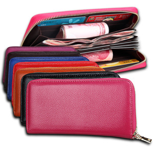 Cartera Larga para Mujer, de Cuero Vacuno Genuino, con Protección RFID Antirrobo, Bolso de Mano Multifuncional - Product Image 3