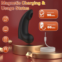 Mini vibromasseur pour doigts rechargeable par USB, écologique, 10 fréquences, étanche IPX7, silicone rose noir, 50g, léger, pour femmes
