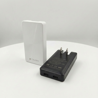 Adaptor Charger Lipat Tipis 65W USB C GaN Pengisian Cepat dengan Desain CD Dekoratif untuk Perjalanan