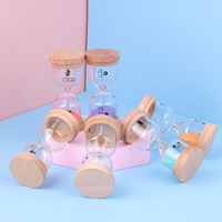 Kreative Zeitmesser-Zahnputz-Sanduhr aus Holz, Modern Minimalistisch, Geschenk für Feiertage, Wohnzimmer-Dekoration, Ornament