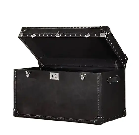 صندوق فاخر للشاحنات مخصص صندوق للتخزين حاوية للتخزين منظم للمنزل حقيبة من الجلد الصناعي صندوق بمنضدة جانبية