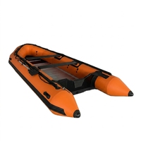 Bateau pneumatique de sport en aluminium et PVC soudé thermiquement de 2,3 m (7,5 pi) pour 2 personnes, mini-bateau d'assaut rapide pour la pêche et les secours d'urgence