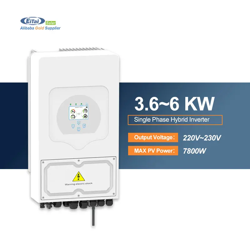 Deye Inverter Pv hibrida fase tunggal, Inverter daya gelombang sinus murni Diagram sirkuit 5kW 6KW frekuensi tinggi