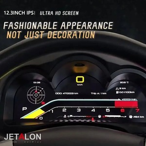 หน้าปัดดิจิตอลสำหรับ Toyota Fortuner Hilux Revo ปี 2005-2015 จอแสดงผลบนแผงหน้าปัดขนาด 12.3 นิ้ว จอแสดงผลเสมือนจริง ระบบมัลติมีเดียในรถยนต์ พร้อมมาตรวัดความเร็ว - Product Image 5