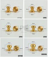 Rivets et clous en laiton pour ceinture, portefeuille, sac, attache de sucette, tête de clou, bricolage, artisanat du cuir, porte-clés, pièces de quincaillerie
