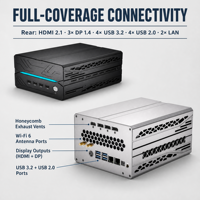 Mini PC MV10 AMD R5-7600X R7-7700 R9-7900X RTX4060 8GB DDR5 64GB M.2 SATA Dual LAN 2.1 Windows 11 Linux Ubuntu