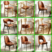 Chaises de salle à manger rétro élégantes avec un aspect délicat, solides et durables. Convient pour la salle à manger à domicile, les cafés et les restaurants