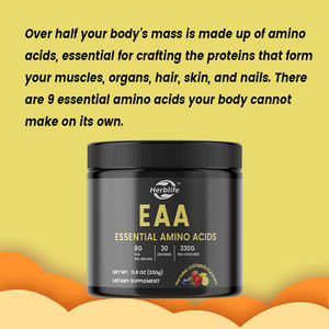 مسحوق الأحماض الأمينية الأساسية EAA بعلامة تجارية خاصة، مكملات غذائية للتمارين قبل وبعد التدريب والتعافي - Product Image 3