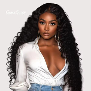 Perruques en <span class=keywords><strong>cheveux</strong></span> humains à boucles longues et lisses, avec dentelle frontale 13*4, pour femmes, vente en gros - Product Image 1