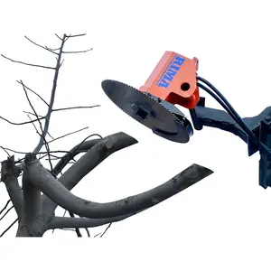 forstmaschine holz bäume zweige horizontal / vertikal schneiden baumscheren kreissägenklingenkopf für bagger