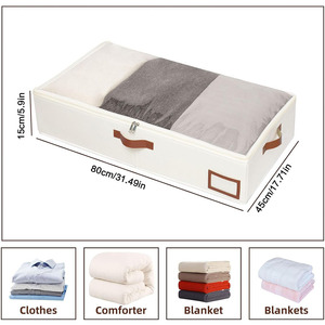 Caja de Almacenamiento Debajo de la Cama, 80x45x15cm, Plegable, Rectangular, Bolsa para Edredones, Resistente a la Humedad, Organizador de Dormitorio, Capacidad de 54L - Product Image 4