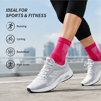 Chaussettes de sport de compression en gros avec soutien de la voûte plantaire et manchon de cheville pour la course et l'entraînement physique, pour hommes et femmes