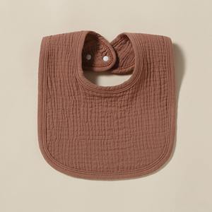 Toalla de Baba de tela de hilo de algodón puro para bebé recién nacido, babero impermeable antisalpicaduras para recién nacido, babero de bebé en forma de U de Color sólido - Product Image 2