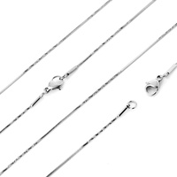 Collier en forme de serpent carré en acier inoxydable PVD, 0.9x50cm, accessoires de mode de haute qualité, collier en chaîne