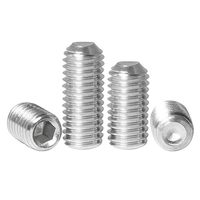 DIN916 acier inoxydable 304 vis sans tête M1.6M2M2.5M3M4M5M6 ensemble tailles personnalisées M4M10M12M14 longueur 10mm système de mesure métrique