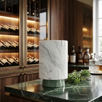 Seau à vin isotherme 3L, multicolore, classique, durable, à rayures marbrées, personnalisable, pour la maison, le bureau et les fêtes