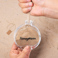 Bouteille à vœux en forme de cœur en papier transparent avec bouchon en liège, en verre borosilicate haute résistance, multifonctionnelle, récipient alimentaire de cuisine