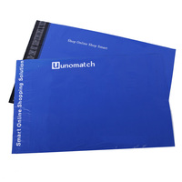 Fond bleu foncé Logo imprimé en blanc Pochette professionnelle Express Sacs postaux en poly imprimés personnalisés et écologiques pour boutique en ligne